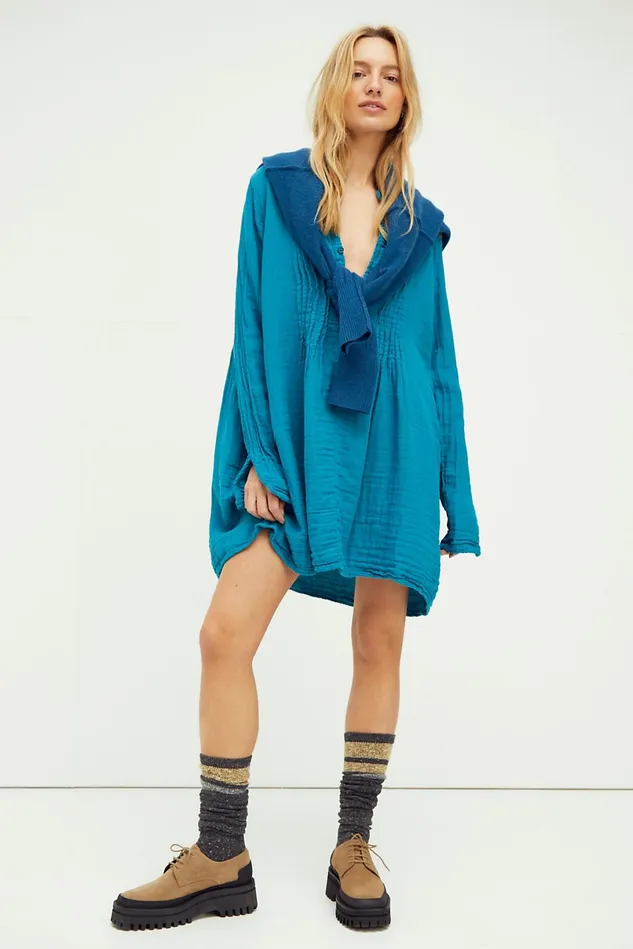 Women Tops Free People Yoko Tunic Peacock