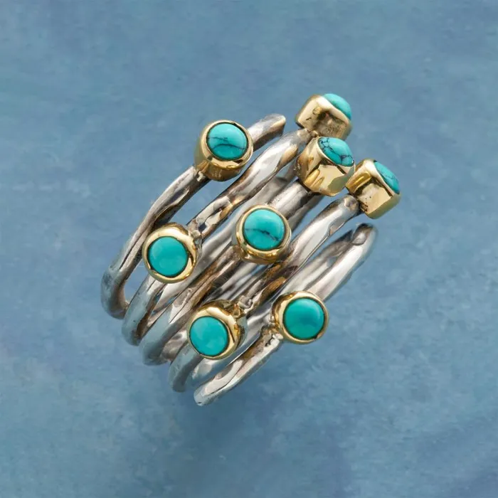 Women Twiggy Turquoise Ring Sundance Catalog Rings
