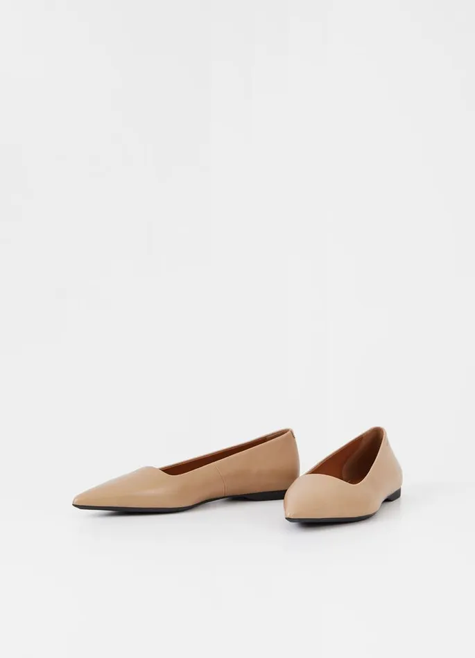 Women Vagabond Ballet Flats HERMINE SHOES Beige Leather