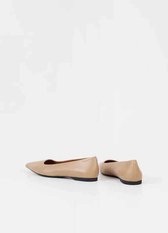 Women Vagabond Ballet Flats HERMINE SHOES Beige Leather