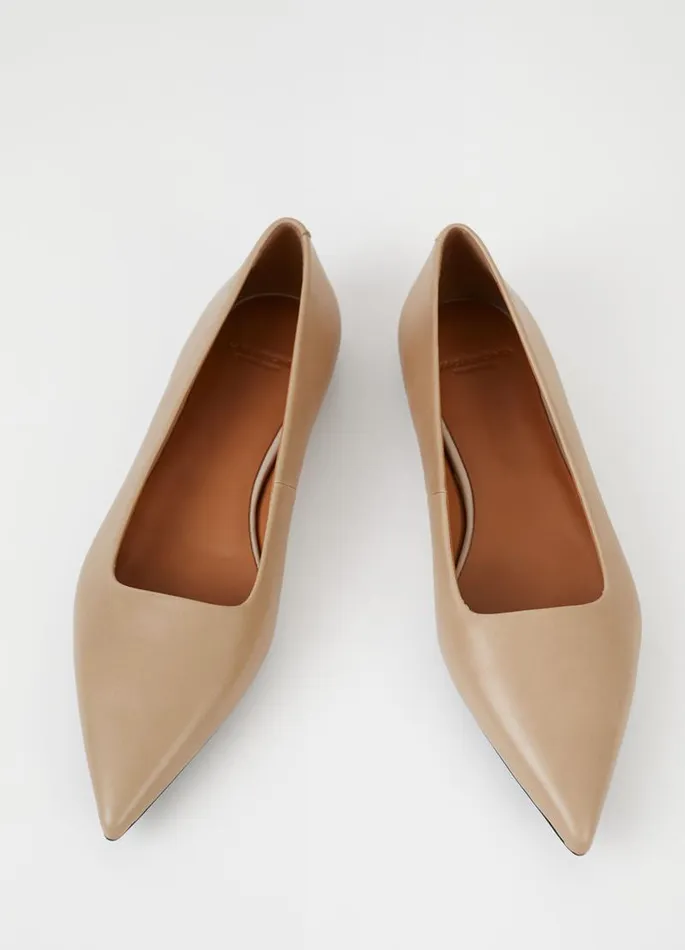 Women Vagabond Ballet Flats HERMINE SHOES Beige Leather