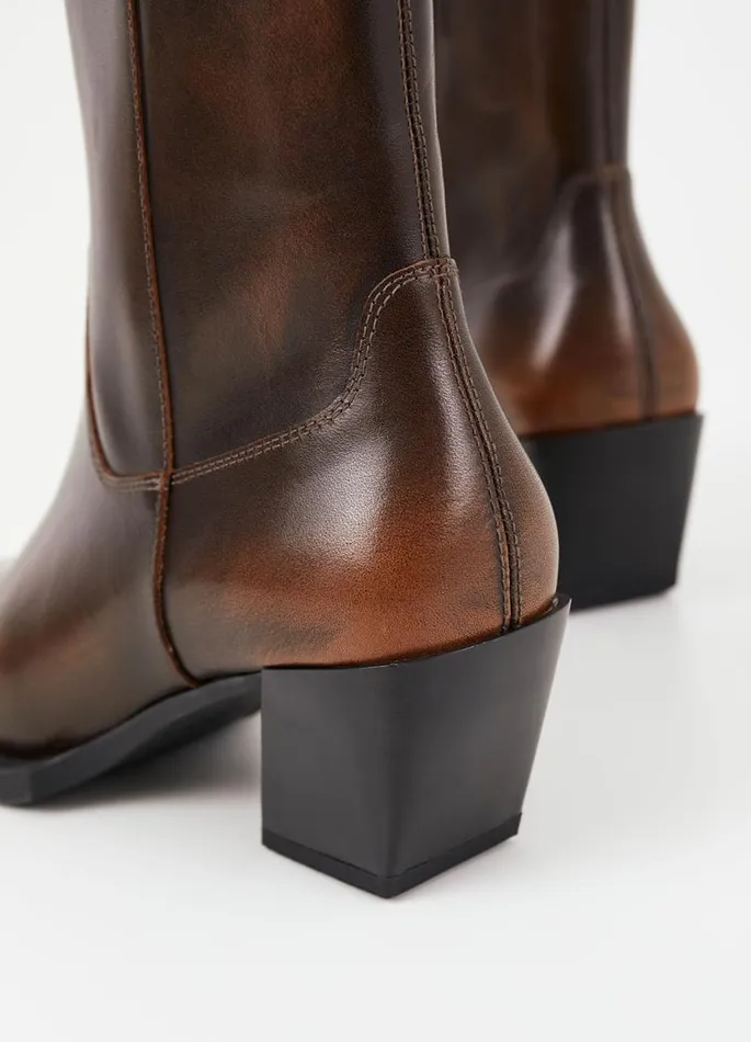 Women Vagabond Boots ALINA BOOTS Brown Brushoff Leather