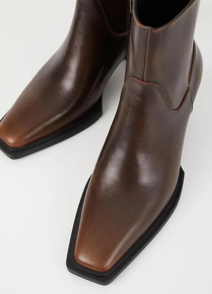 Women Vagabond Boots ALINA BOOTS Brown Brushoff Leather