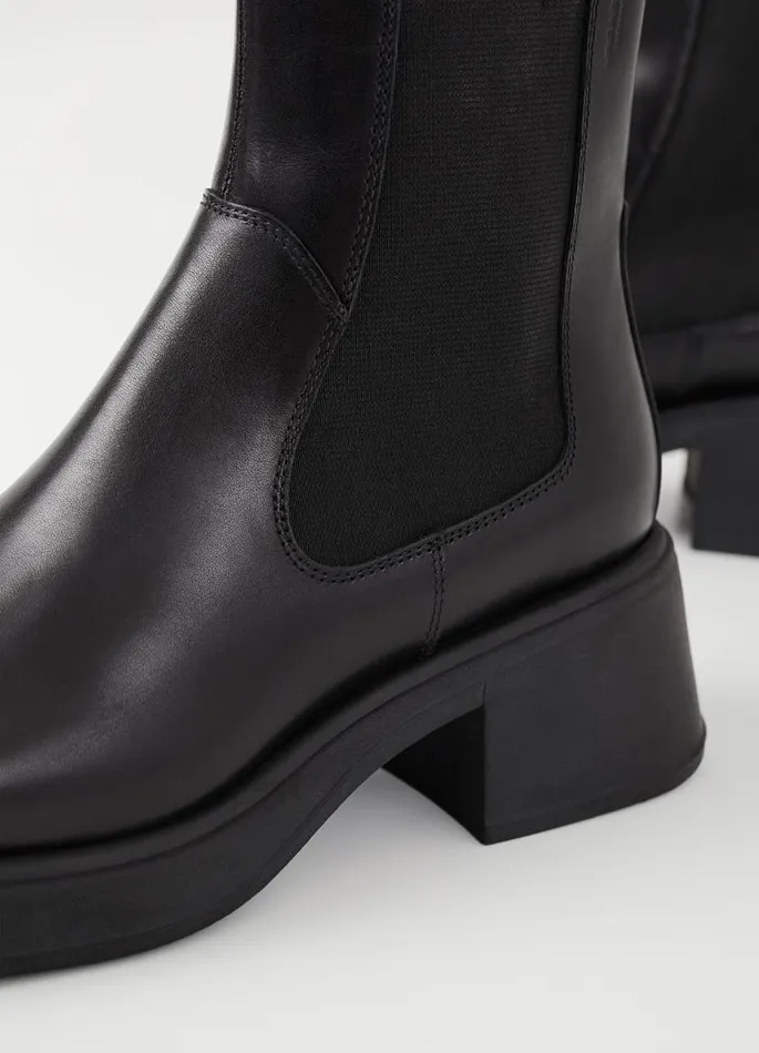 Women Vagabond Boots DORAH BOOTS Black Leather