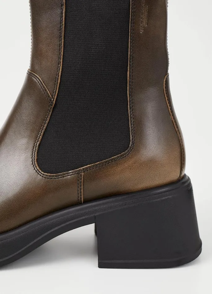 Women Vagabond Boots DORAH BOOTS Brown Brushoff Leather