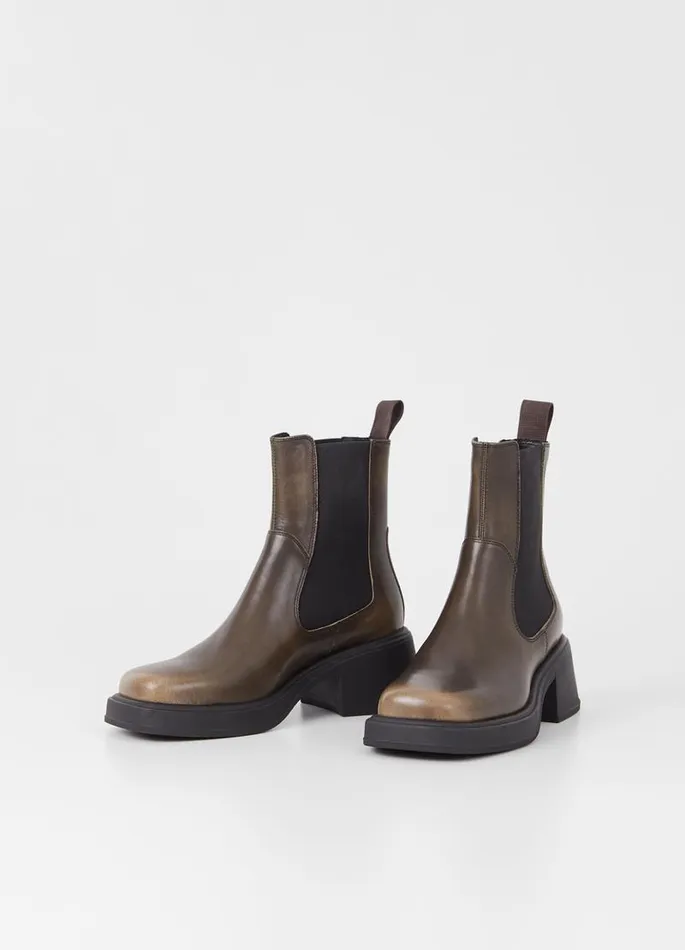 Women Vagabond Boots DORAH BOOTS Brown Brushoff Leather