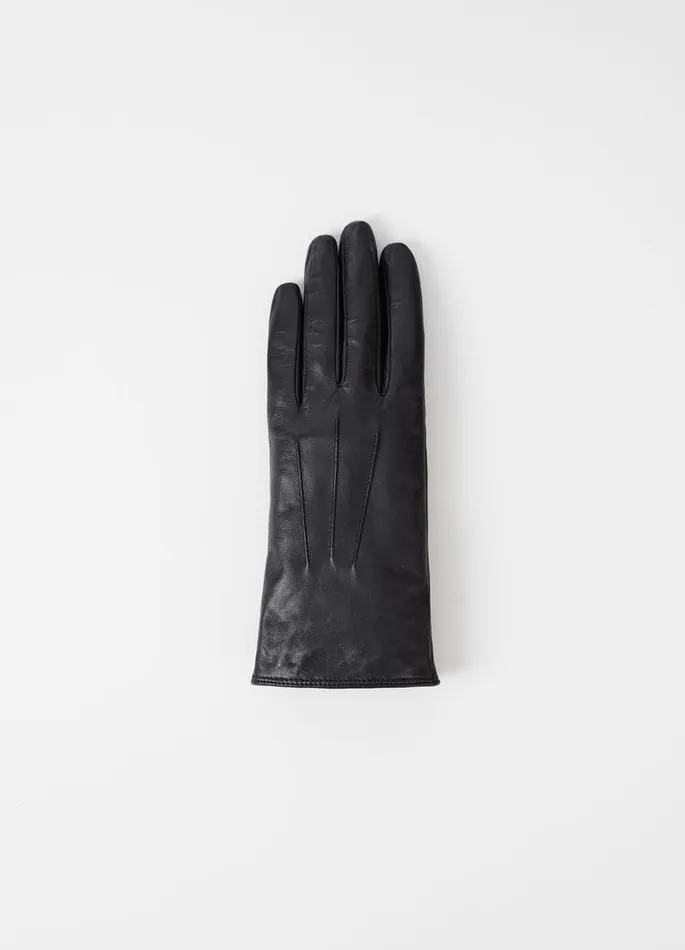 Women Vagabond Gloves CLASSIC GLOVE W Black Leather