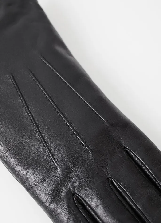 Women Vagabond Gloves CLASSIC GLOVE W Black Leather