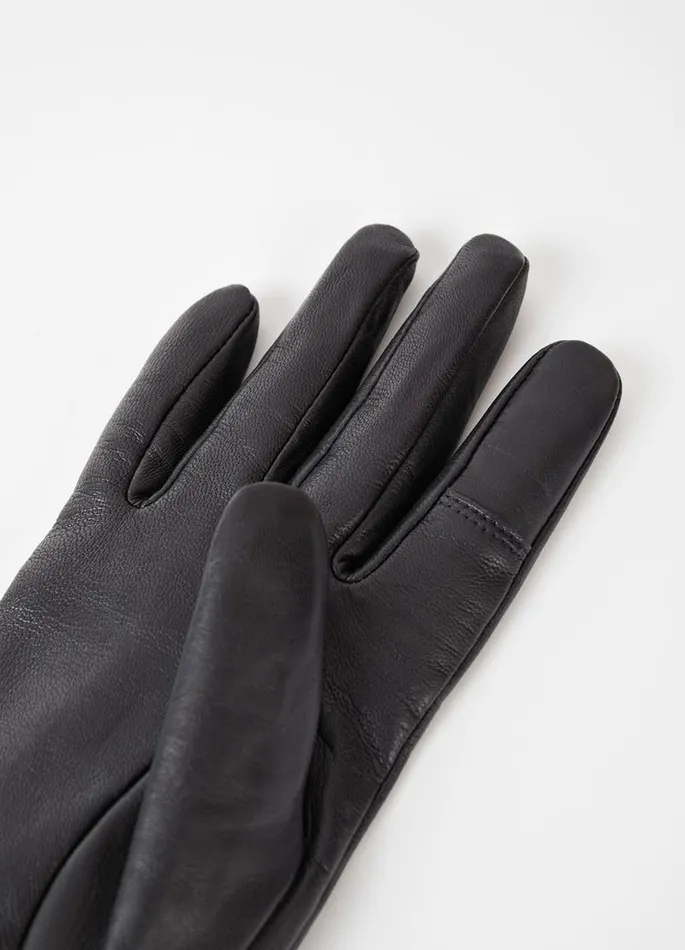 Women Vagabond Gloves CLASSIC GLOVE W Black Leather