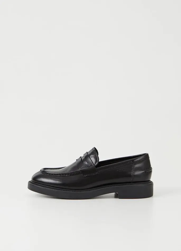 Women Vagabond Loafers ALEX W LOAFER Black Polished Leather