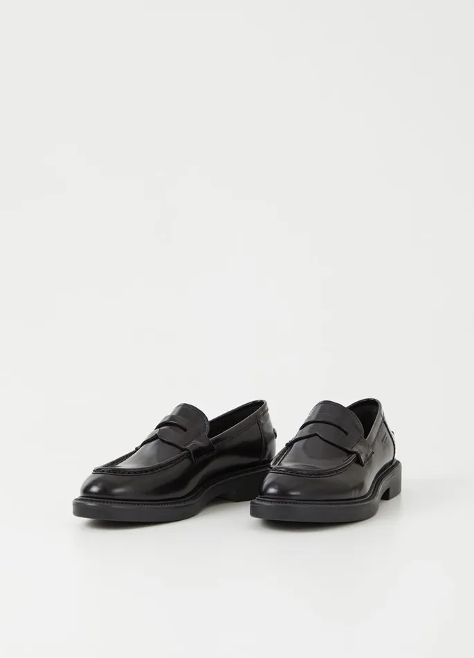Women Vagabond Loafers ALEX W LOAFER Black Polished Leather
