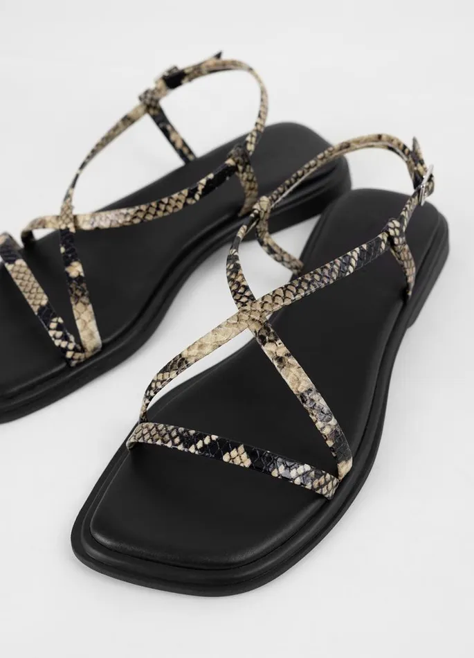Women Vagabond Sandals IZZY SANDALS Multicolour Embossed Leather