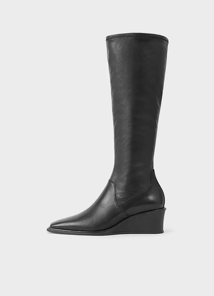 Women Vagabond Tall Boots AINO TALL BOOTS Black Leathercomb