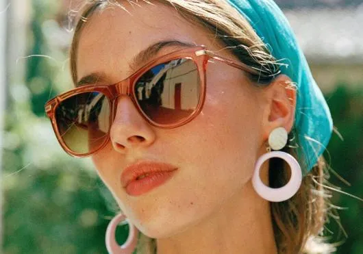 Women Victoria Terracotta Crystalgoldbrown Gradient TOMS Sunglasses