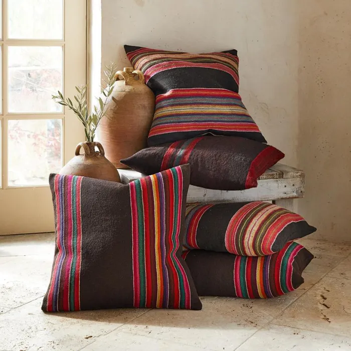 Women Vintage Bolivian Poncho Pillow Sundance Catalog Decor