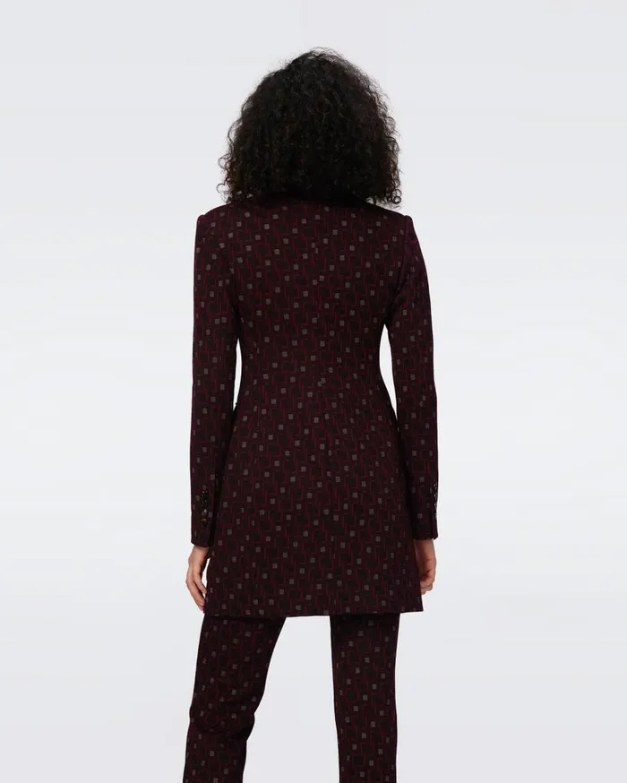 Women Virginia Jacket Tiny Vinyl Links Plum DVF Jackets and Coats