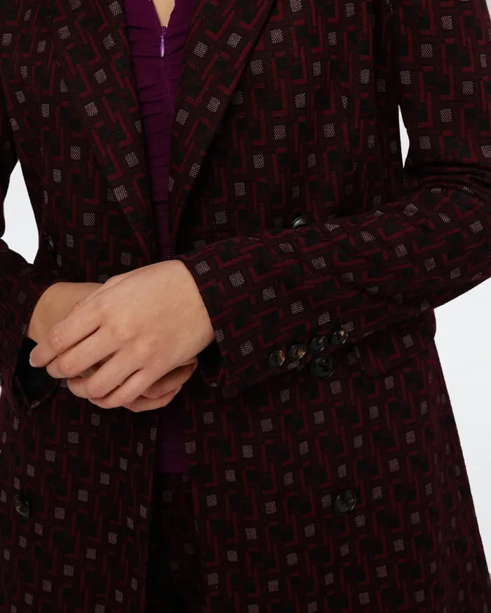 Women Virginia Jacket Tiny Vinyl Links Plum DVF Jackets and Coats