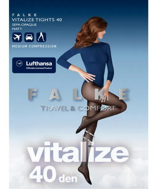 Women Vitalize 40 DEN Women Tights Powder FALKE Functionals