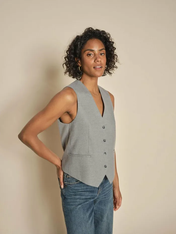 Women Waistcoats MOS MOSH MMElene Caia Vest Sharkskin