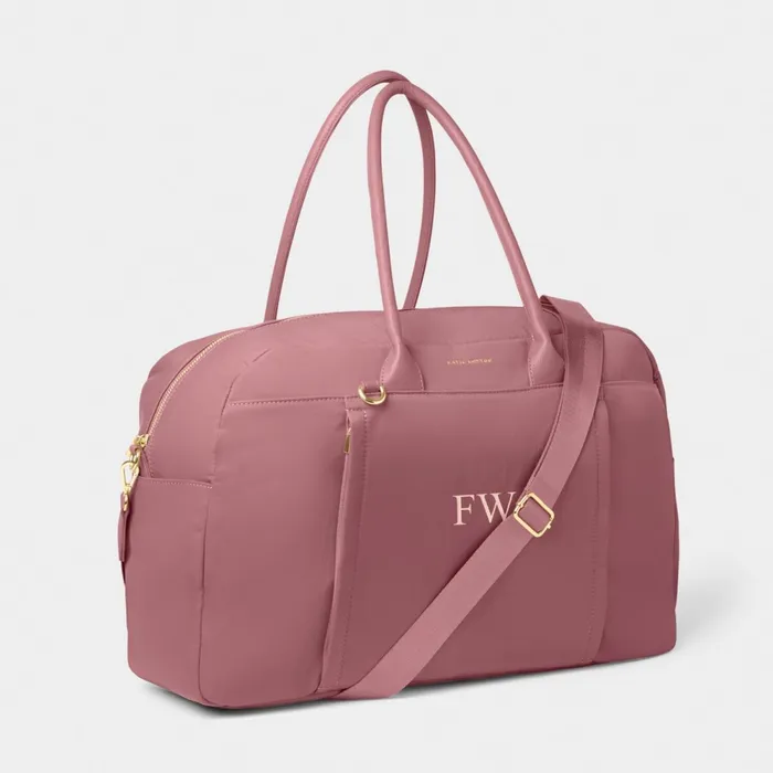 Women Weekend Bags Katie Loxton NylonLuxe Everyday Holdall In Deep Rose 8211 Weekend Bag