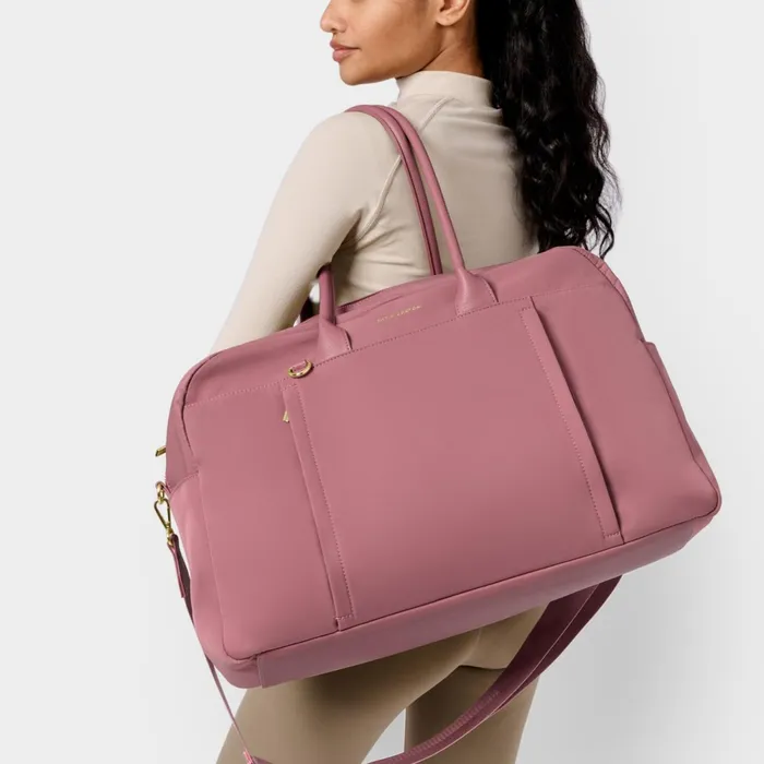 Women Weekend Bags Katie Loxton NylonLuxe Everyday Holdall In Deep Rose 8211 Weekend Bag