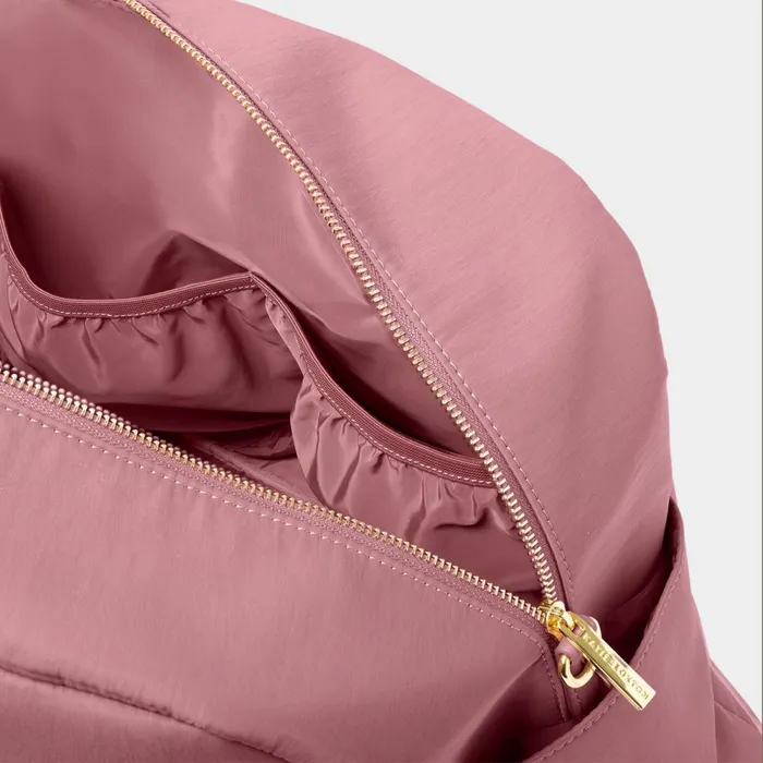 Women Weekend Bags Katie Loxton NylonLuxe Everyday Holdall In Deep Rose 8211 Weekend Bag