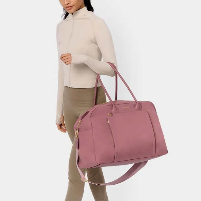 Women Weekend Bags Katie Loxton NylonLuxe Everyday Holdall In Deep Rose 8211 Weekend Bag