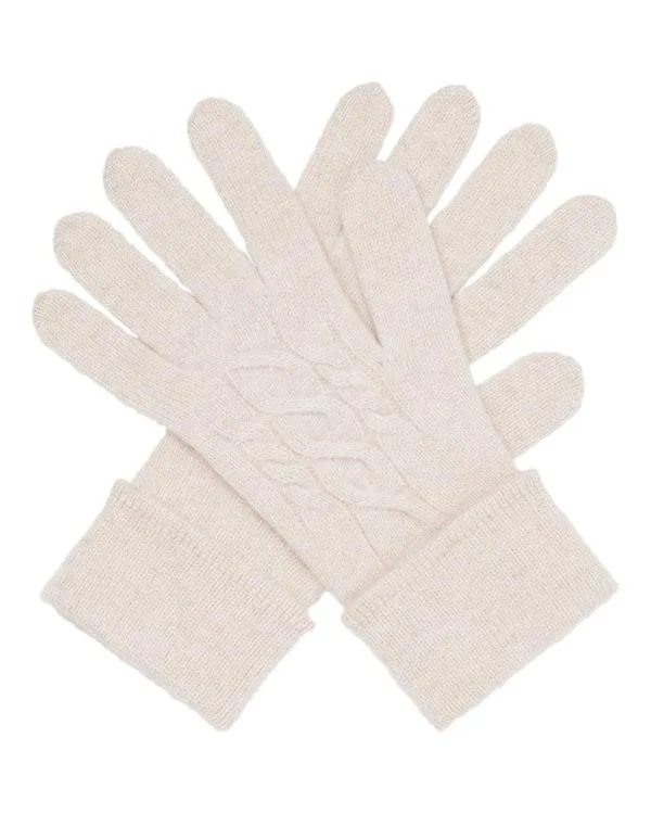 Women Women039s Cable Cashmere GlovesIn Heather Beige Brown Heather Beige Brown NPeal Gloves