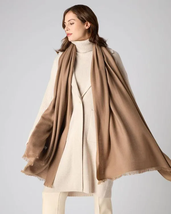 Women Women039s Pashmina Cashmere ShawlIn Dark Tan Brown Dark Tan Brown NPeal Pashminas Wraps and Shawls