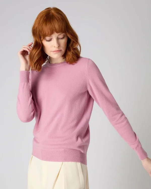 Women Women039s Round Neck Cashmere SweaterIn Burano Pink Burano Pink NPeal Round Necks