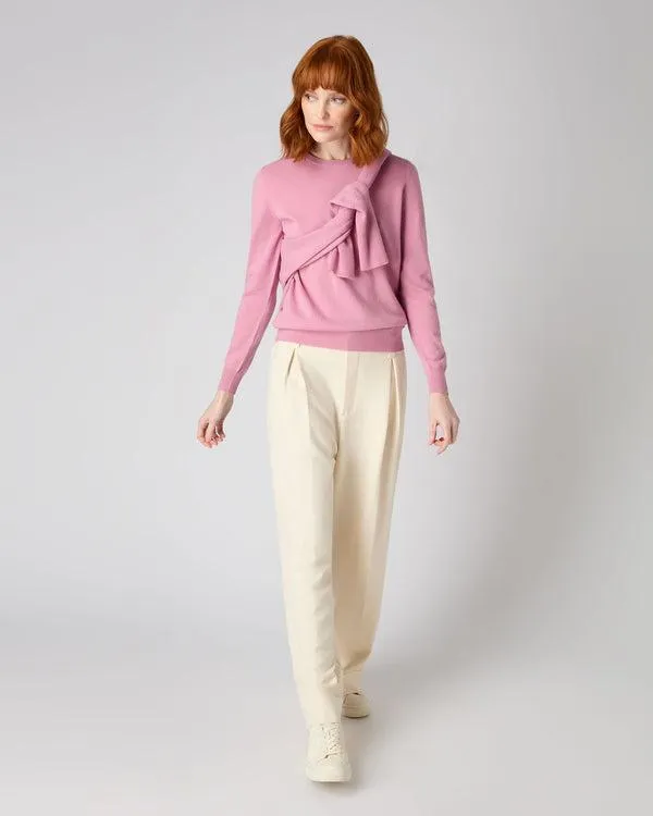 Women Women039s Round Neck Cashmere SweaterIn Burano Pink Burano Pink NPeal Round Necks
