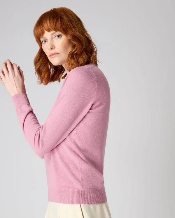 Women Women039s Round Neck Cashmere SweaterIn Burano Pink Burano Pink NPeal Round Necks