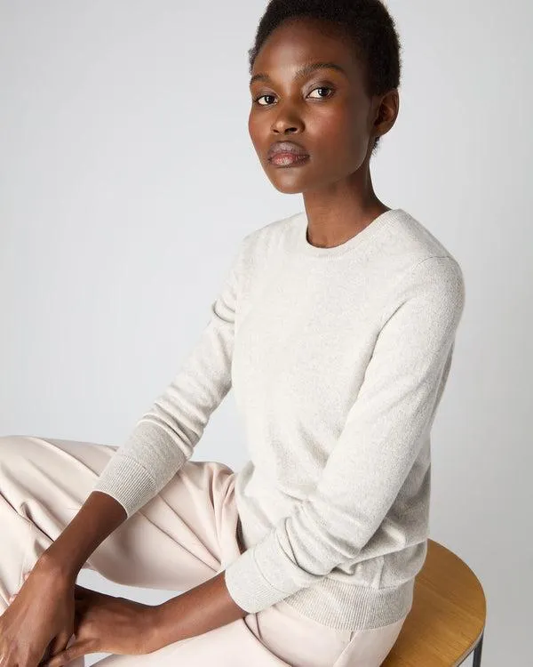 Women Women039s Round Neck Cashmere SweaterIn Pebble Grey Pebble Grey NPeal Round Necks