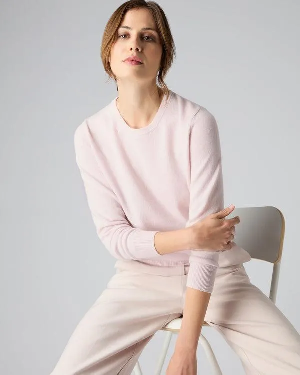 Women Women039s Round Neck Cashmere SweaterIn Quartz Pink Quartz Pink NPeal Round Necks