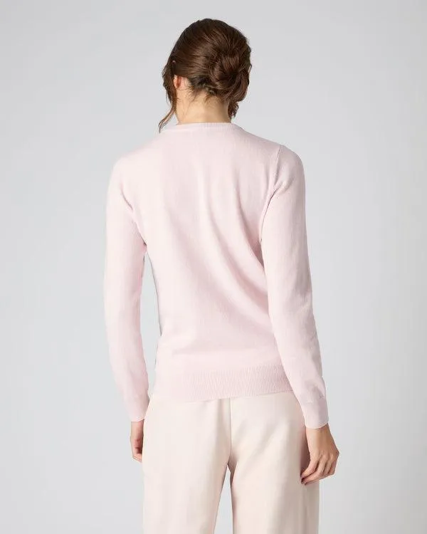 Women Women039s Round Neck Cashmere SweaterIn Quartz Pink Quartz Pink NPeal Round Necks