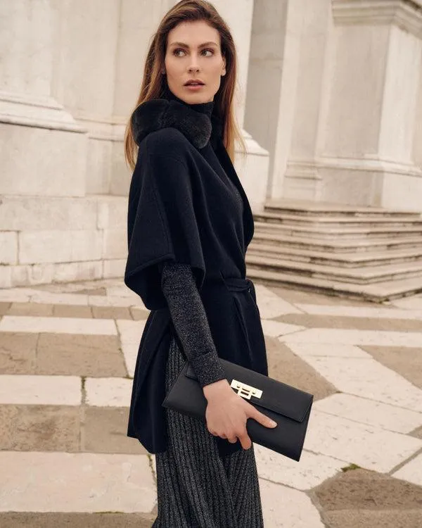 Women Women039s Superfine Turtle Neck Cashmere Sweater With LurexIn Black Sparkle Black Sparkle NPeal Turtle Necks