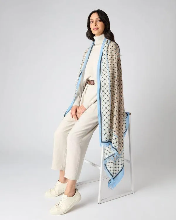 Women Women039s Tile Print Cashmere PashminaIn Multi Multi NPeal Pashminas Wraps and Shawls