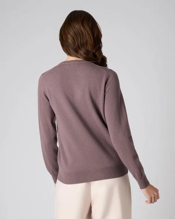 Women Women039s V Neck Cashmere SweaterIn Grape Purple Grape Purple NPeal V Necks