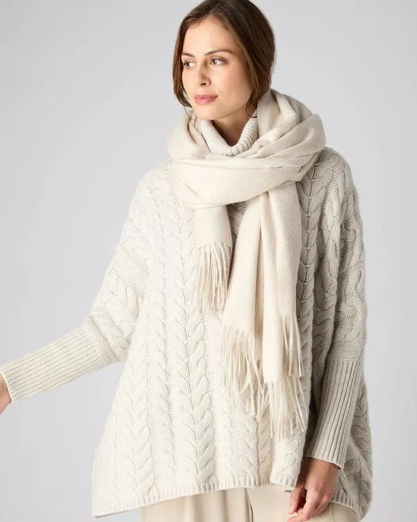 Women Women039s Woven Cashmere ShawlIn Ecru White Ecru White NPeal Pashminas Wraps and Shawls