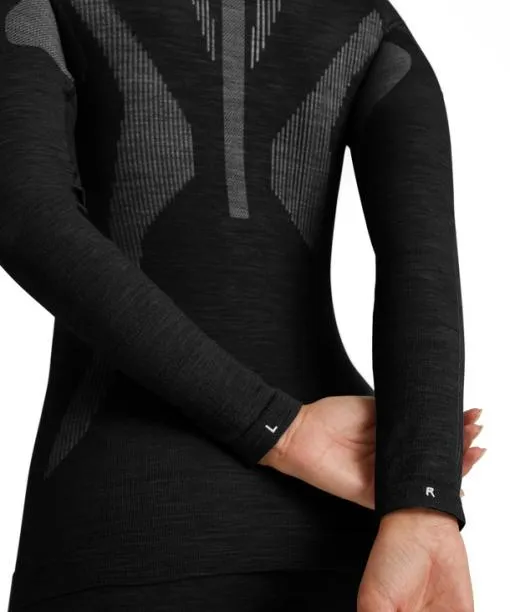 Women Women Long Sleeve Shirt WoolTech Black FALKE Long Sleeve Shirts