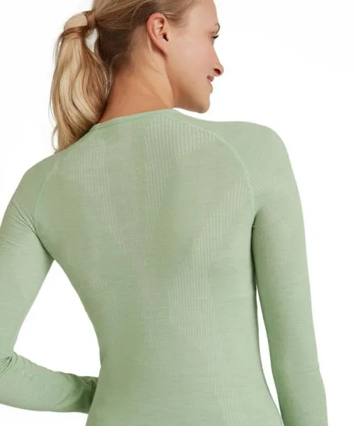 Women Women Long Sleeve Shirt WoolTech Quiet Green FALKE Long Sleeve Shirts
