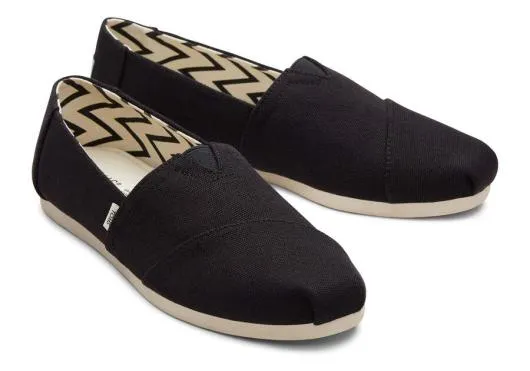 Women WomenAlpargata Black Recycled Cotton Canvas Black TOMS Alpargatas