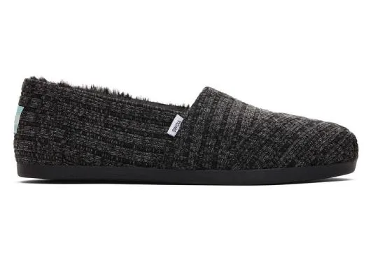 Women WomenAlpargata Black Rib Knit With Faux Fur Rib Knit Black TOMS Alpargatas Women WomenAlpargata Black Rib Knit With Faux Fur Rib Knit Black TOMS Alpargatas