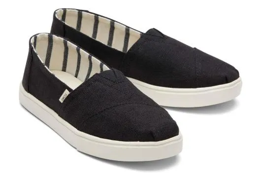 Women WomenAlpargata Cupsole Black Heritage Canvas Slip On Black TOMS Alpargatas