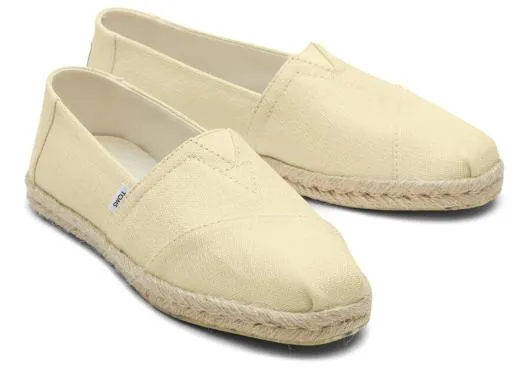 Women WomenAlpargata Rope Espadrille Pale Lemon Textured Woven TOMS Alpargatas