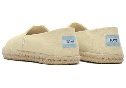 Women WomenAlpargata Rope Espadrille Pale Lemon Textured Woven TOMS Alpargatas