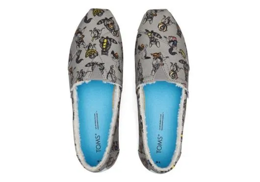 Women WomenAlpargta Party Animals With Faux Fur Drizzle Grey TOMS Exclusives