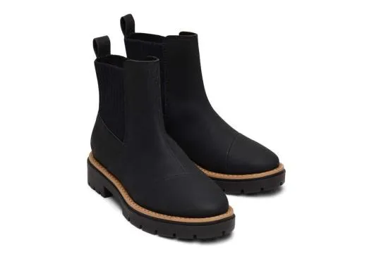 Women WomenCort Black Vegan Boot Black TOMS Boots and Booties