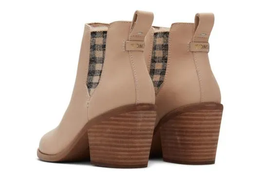 Women WomenEverly Sand Leather Plaid Heeled Boot Sand TOMS Boots and Booties