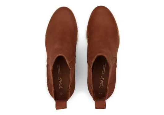 Women WomenMaddie Brown Nubuck Wedge Boot Dark Brown TOMS Boots and Booties